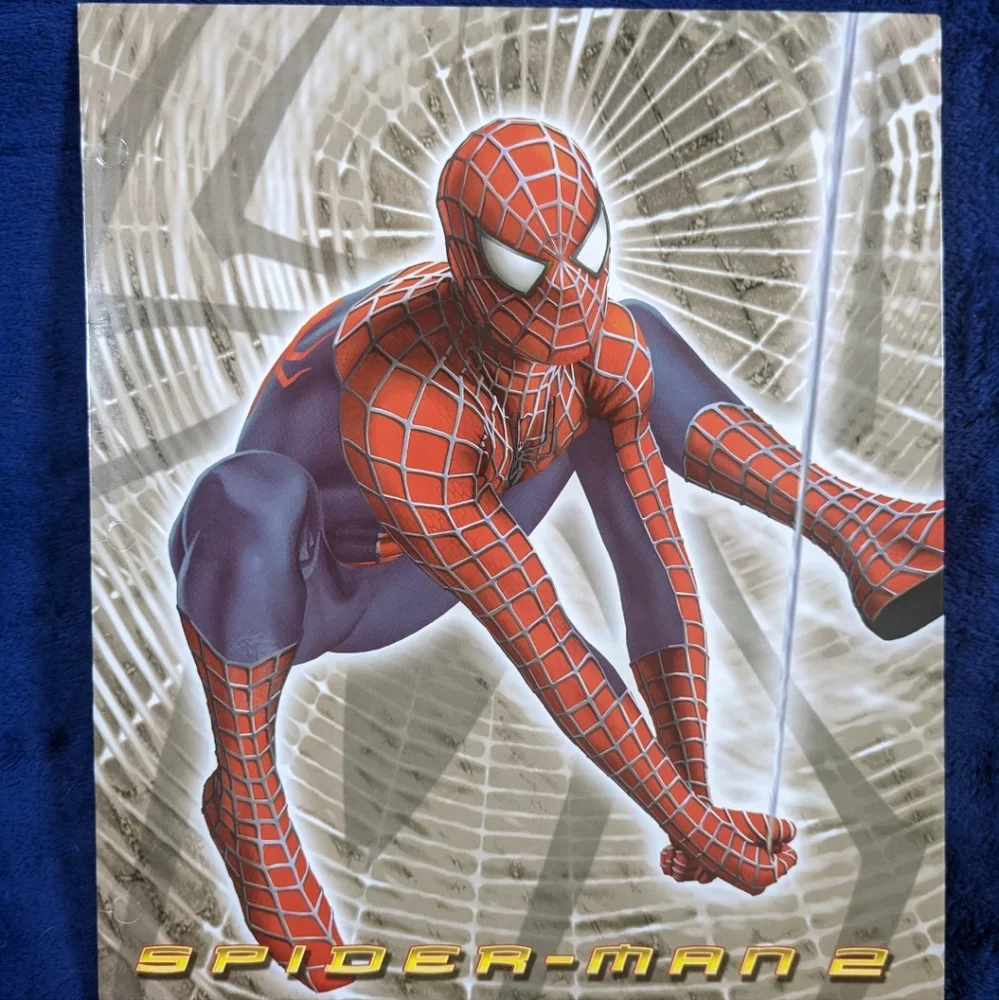 Vintage 2004 Spider-Man 2 Movie Merchandise Pocket Folder Bundle